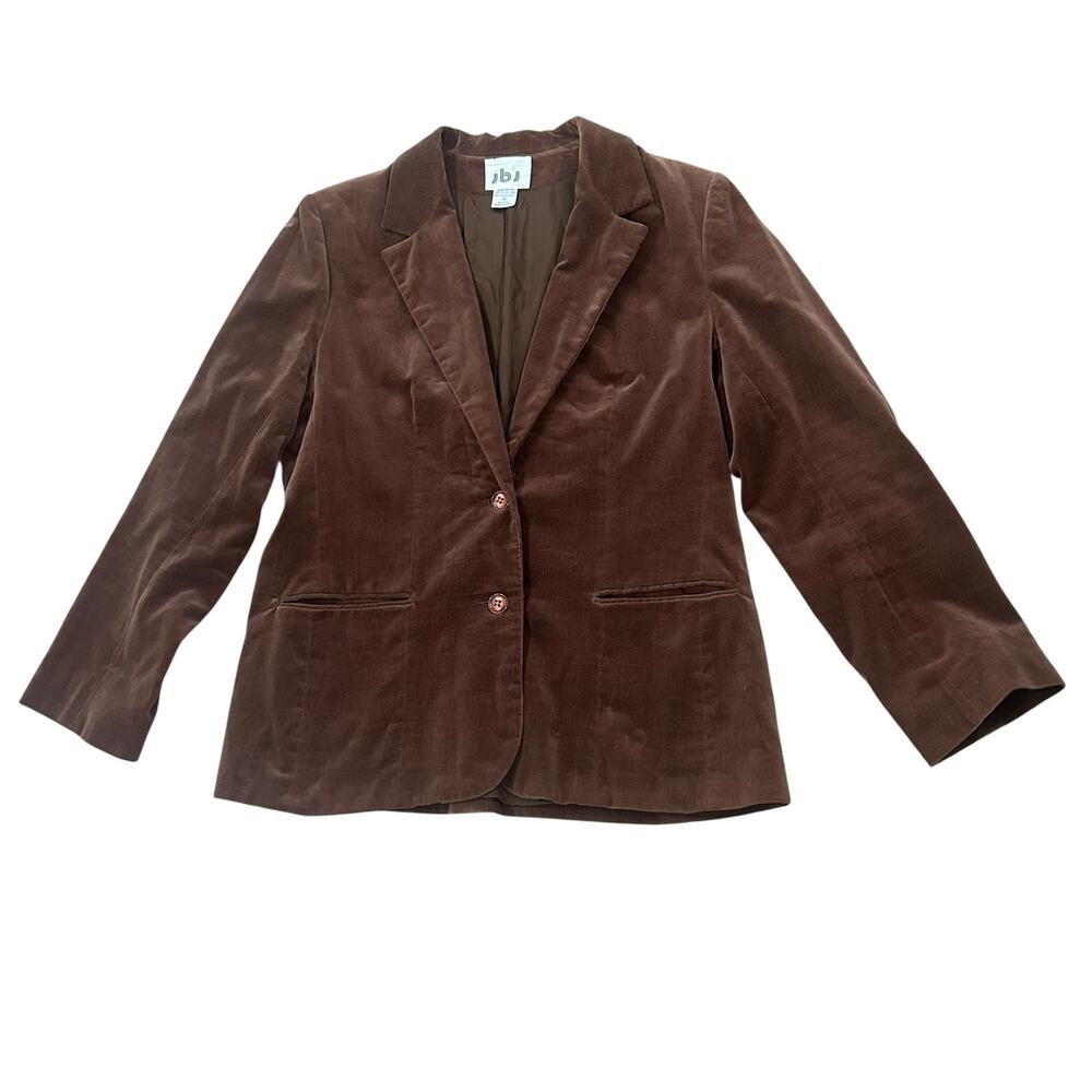 Vintage Brown Cotton Velvet Blazer Jacket Made in Japan Women’s Large 40 Chest -